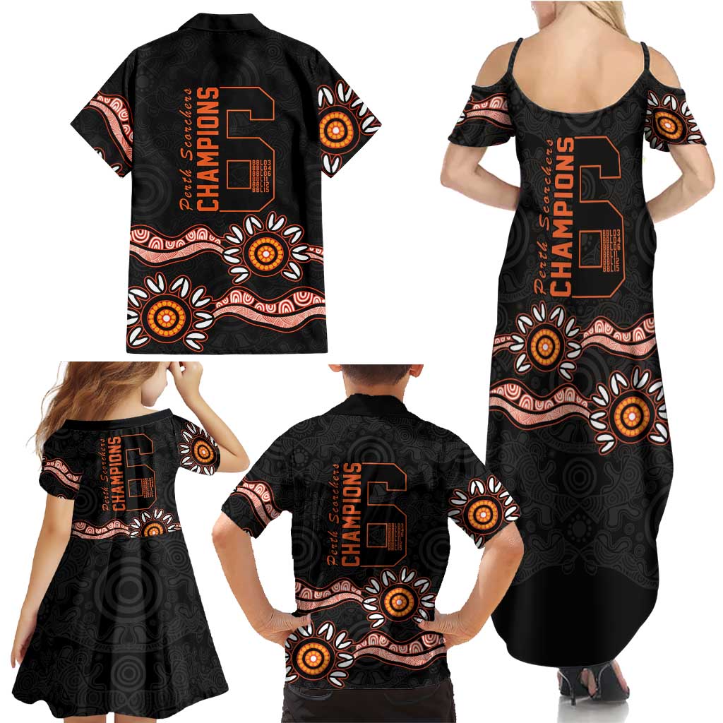 Cricket Australia Perth 6 Times Champions Family Matching Summer Maxi Dress and Hawaiian Shirt