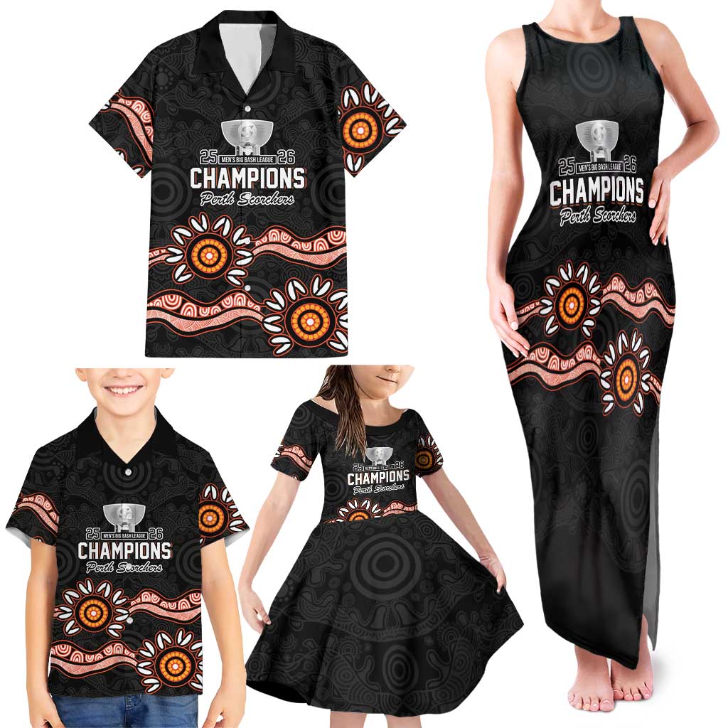 Cricket Australia Perth 6 Times Champions Family Matching Tank Maxi Dress and Hawaiian Shirt