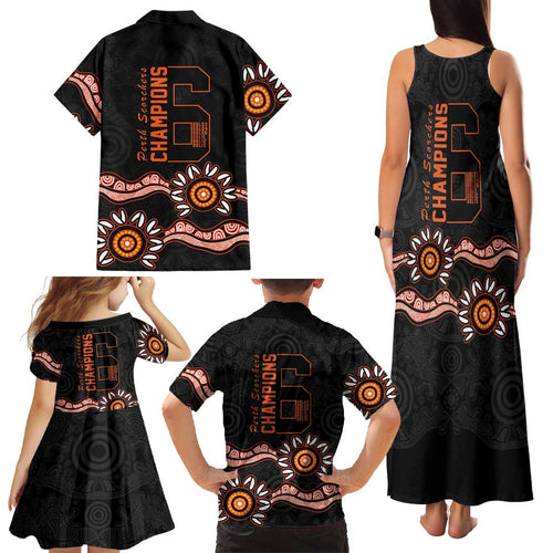 Cricket Australia Perth 6 Times Champions Family Matching Tank Maxi Dress and Hawaiian Shirt