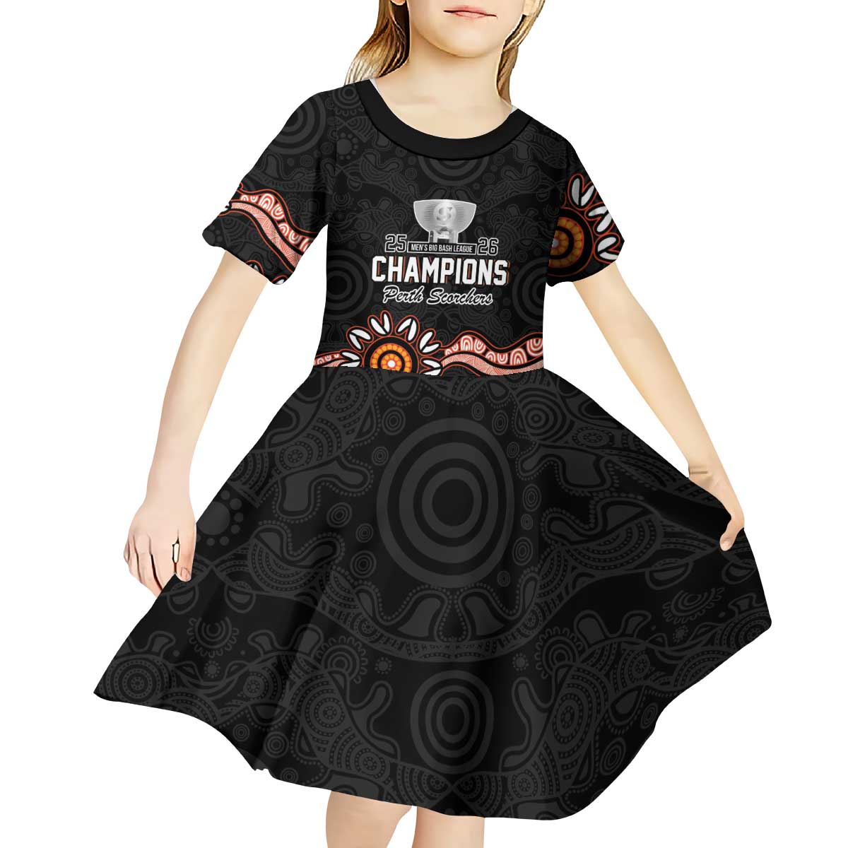 Cricket Australia Perth 6 Times Champions Kid Short Sleeve Dress