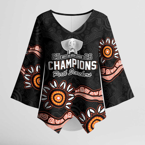 Cricket Australia Perth 6 Times Champions Kimono Sleeve Blouse