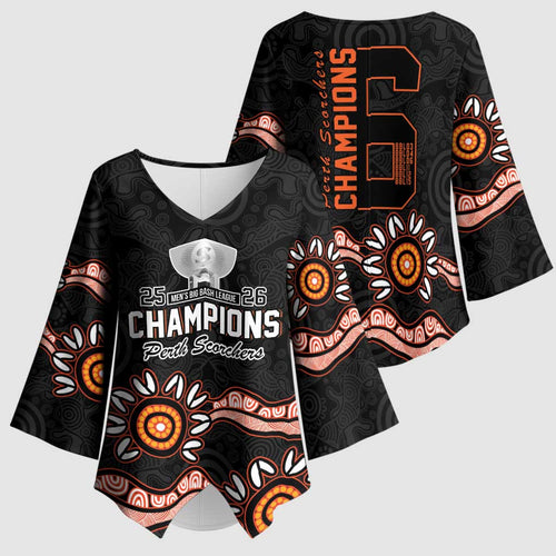Cricket Australia Perth 6 Times Champions Kimono Sleeve Blouse