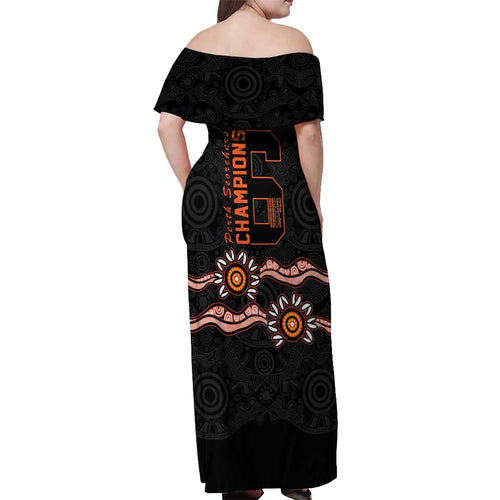 Cricket Australia Perth 6 Times Champions Off Shoulder Maxi Dress