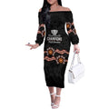 Cricket Australia Perth 6 Times Champions Off The Shoulder Long Sleeve Dress