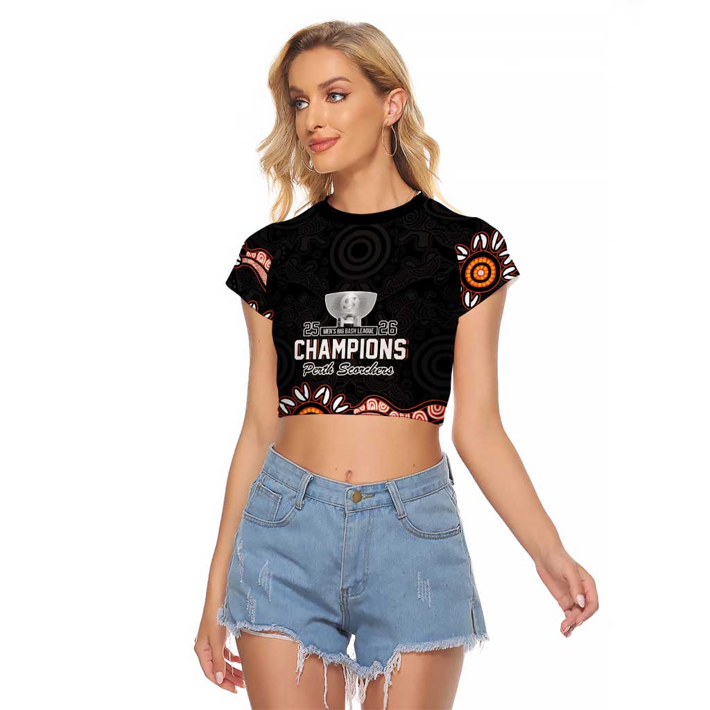 Cricket Australia Perth 6 Times Champions Raglan Cropped T Shirt