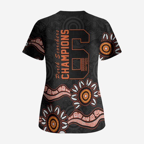 Cricket Australia Perth 6 Times Champions Scrub Top