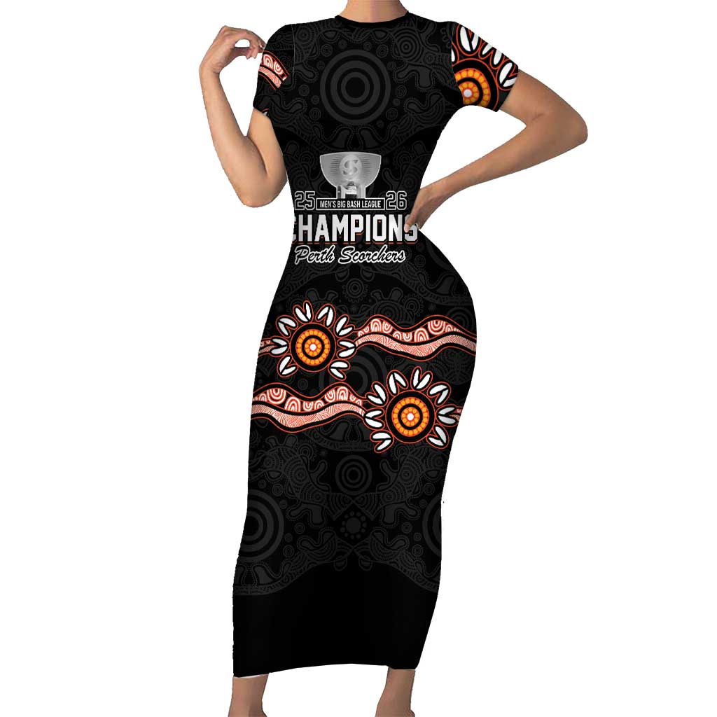 Cricket Australia Perth 6 Times Champions Short Sleeve Bodycon Dress