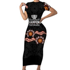 Cricket Australia Perth 6 Times Champions Short Sleeve Bodycon Dress