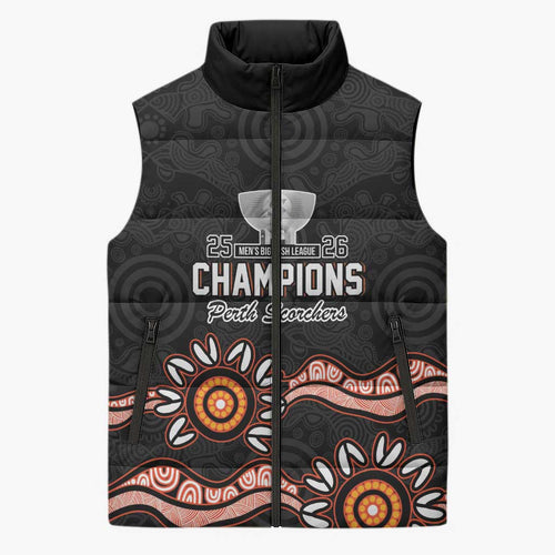 Cricket Australia Perth 6 Times Champions Sleeveless Puffer Jacket