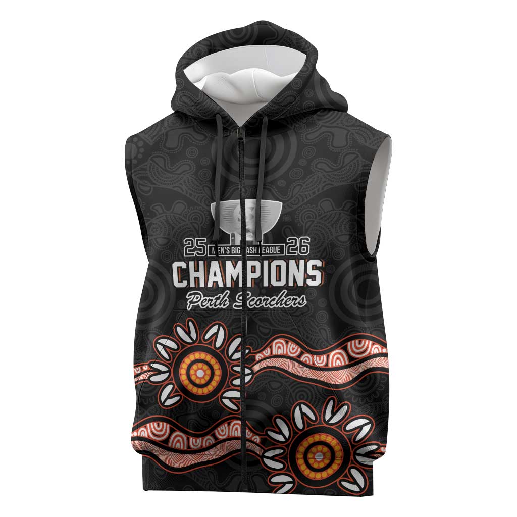 Cricket Australia Perth 6 Times Champions Sleeveless Zip Hoodie