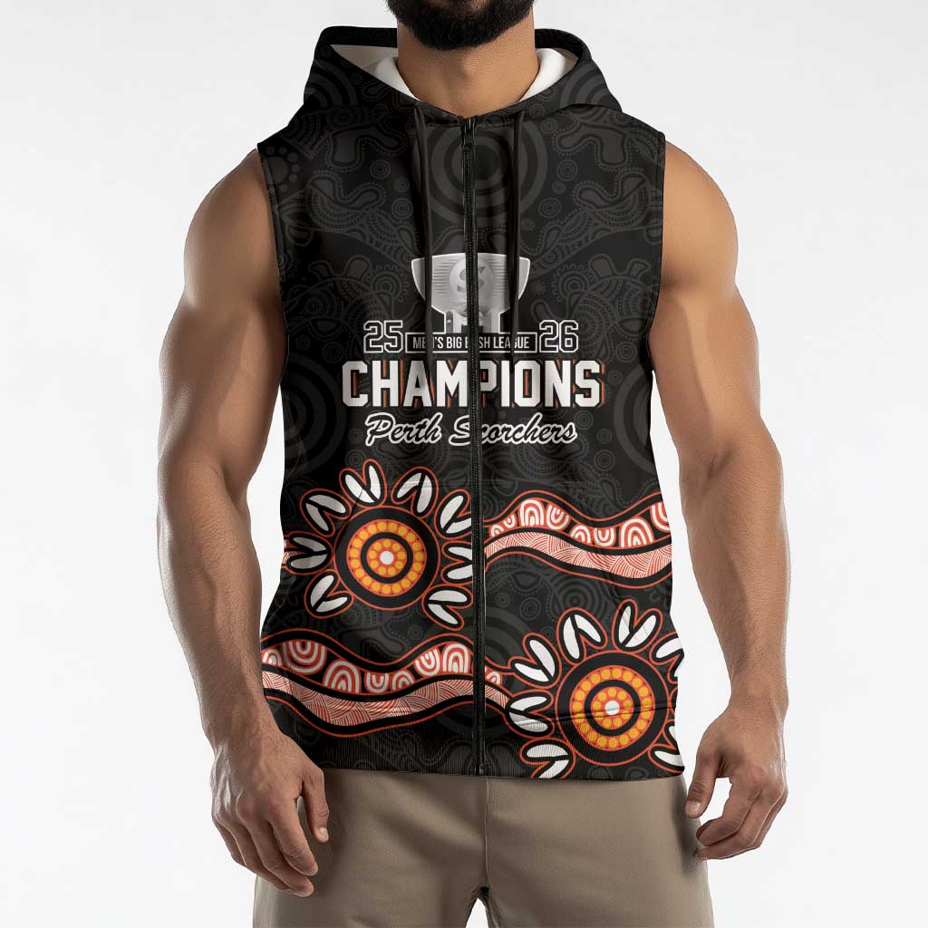 Cricket Australia Perth 6 Times Champions Sleeveless Zip Hoodie