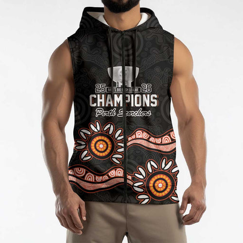 Cricket Australia Perth 6 Times Champions Sleeveless Zip Hoodie