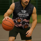 Cricket Australia Perth 6 Times Champions Sleeveless Zip Hoodie