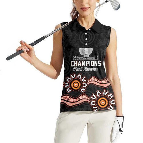 Cricket Australia Perth 6 Times Champions Women Sleeveless Polo Shirt