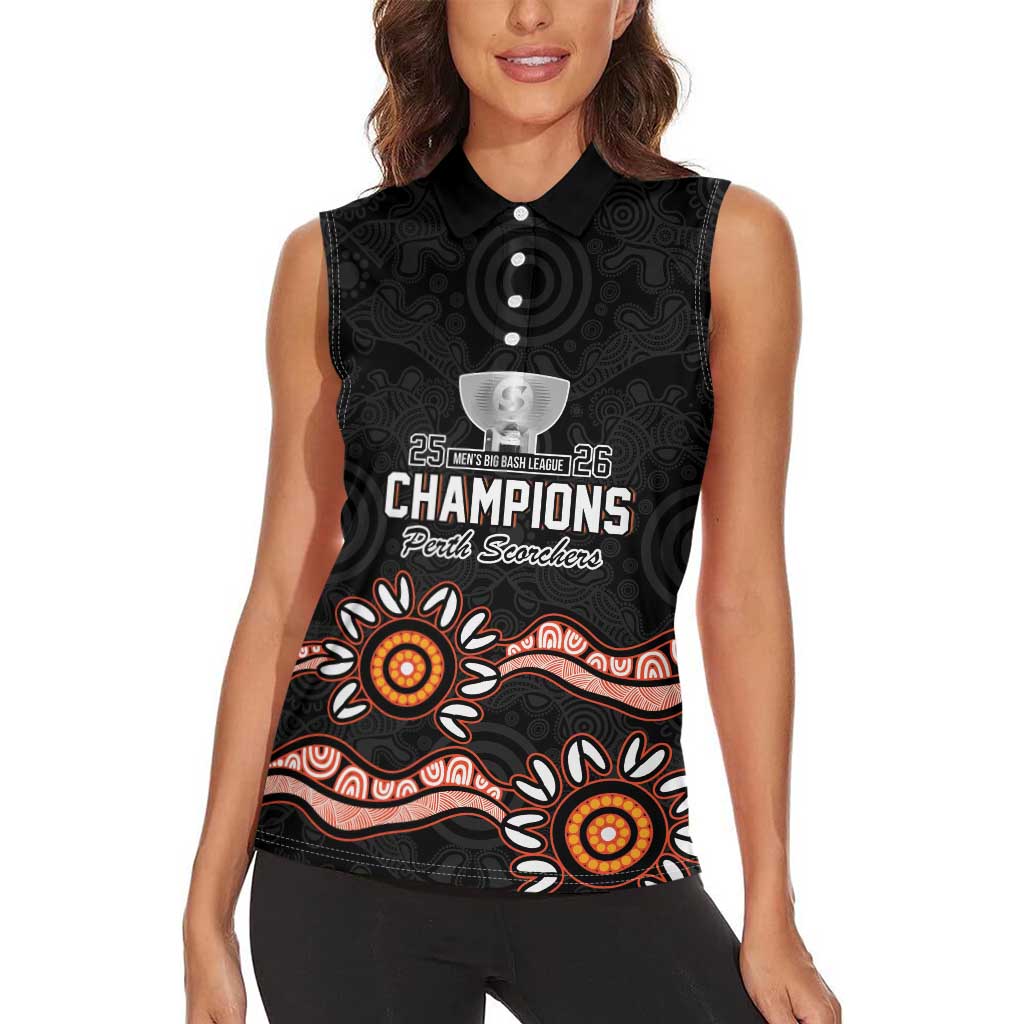 Cricket Australia Perth 6 Times Champions Women Sleeveless Polo Shirt