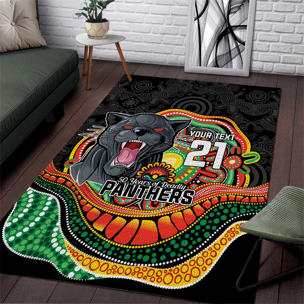 Custom Panthers Honouring First Nations Area Rug NAIDOC 2026 Deadly 50 Years