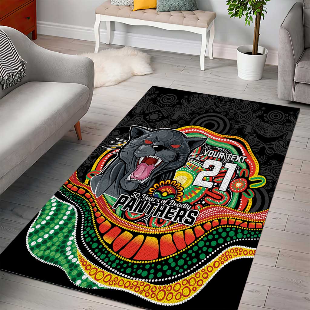 Custom Panthers Honouring First Nations Area Rug NAIDOC 2026 Deadly 50 Years