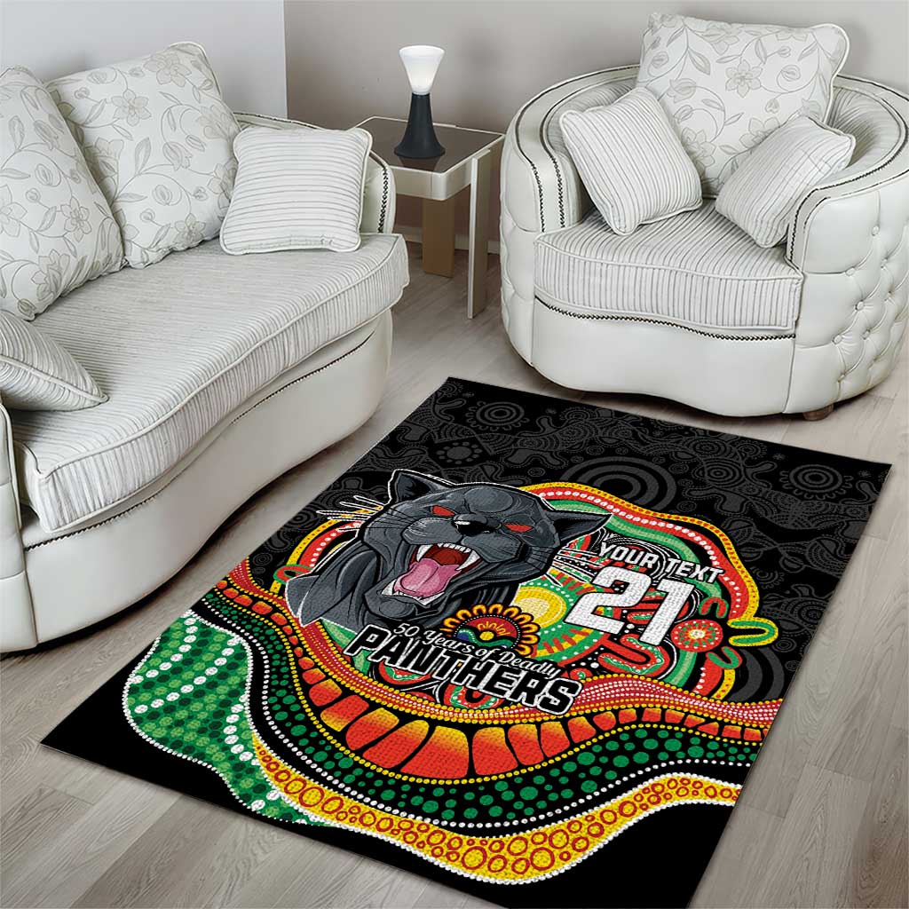 Custom Panthers Honouring First Nations Area Rug NAIDOC 2026 Deadly 50 Years