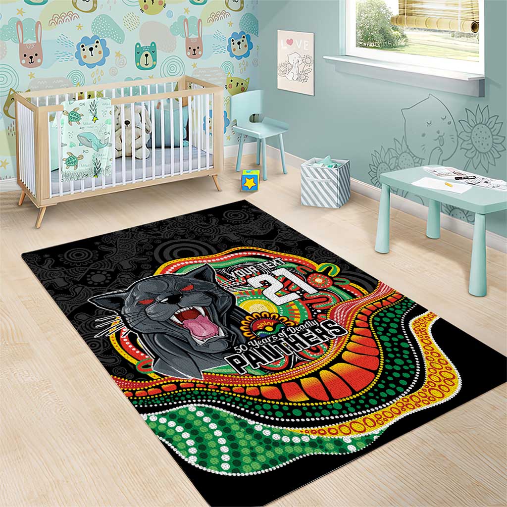 Custom Panthers Honouring First Nations Area Rug NAIDOC 2026 Deadly 50 Years
