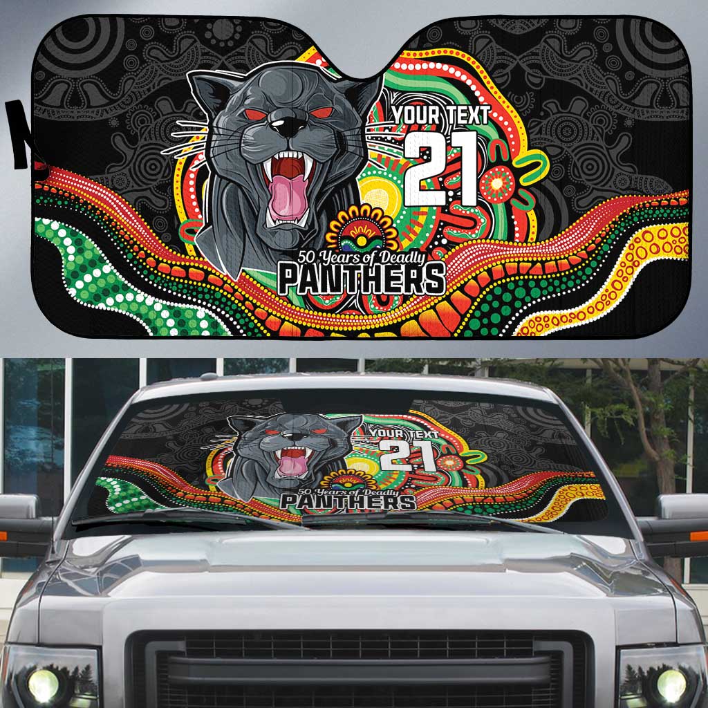Custom Panthers Honouring First Nations Auto Sun Shade NAIDOC 2026 Deadly 50 Years