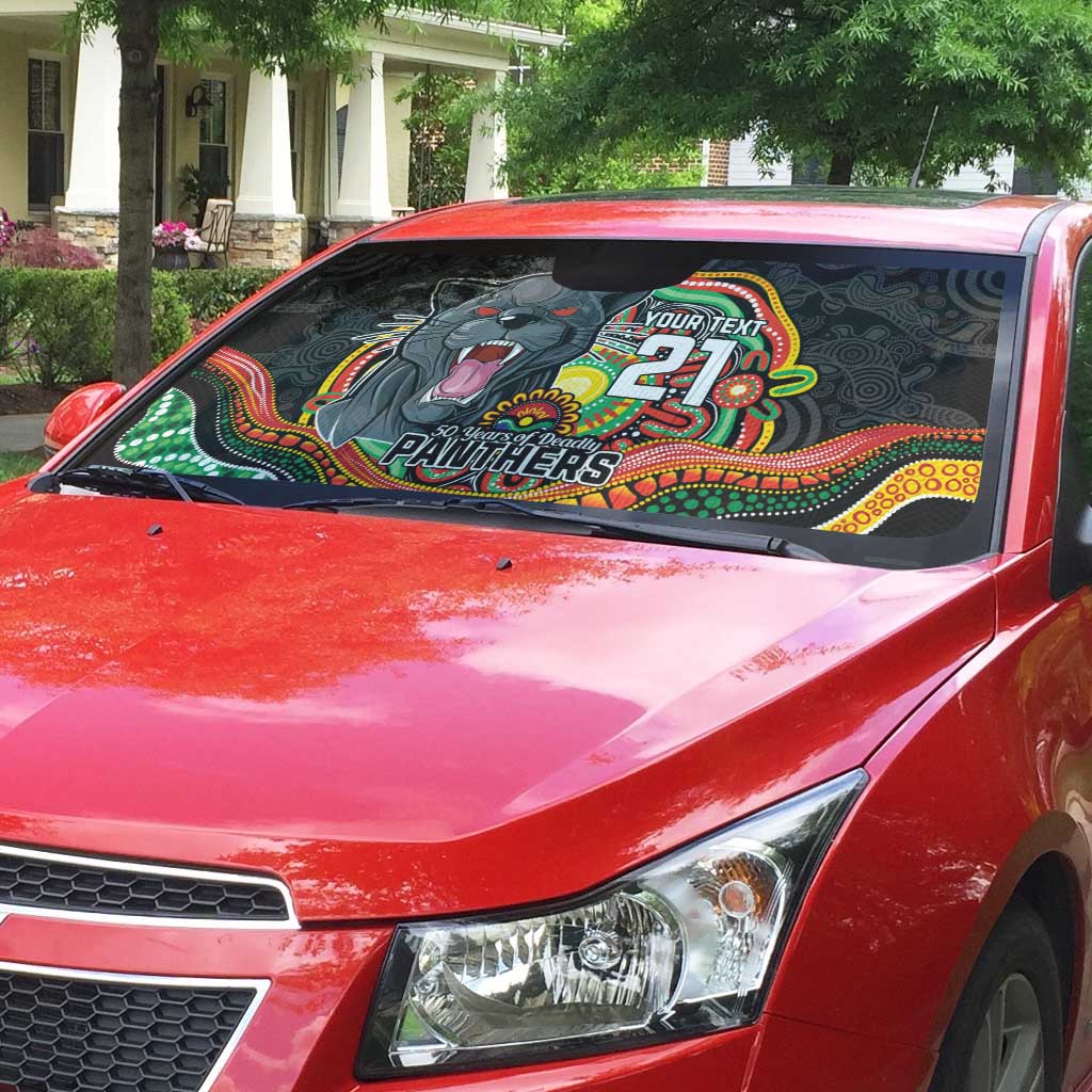 Custom Panthers Honouring First Nations Auto Sun Shade NAIDOC 2026 Deadly 50 Years