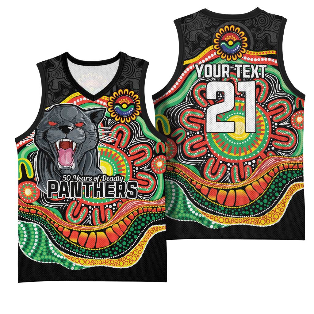 Custom Panthers Honouring First Nations Basketball Jersey NAIDOC 2026 Deadly 50 Years
