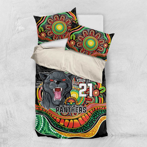 Custom Panthers Honouring First Nations Bedding Set NAIDOC 2026 Deadly 50 Years
