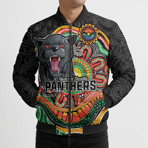 Custom Panthers Honouring First Nations Bomber Puffer Jacket NAIDOC 2026 Deadly 50 Years