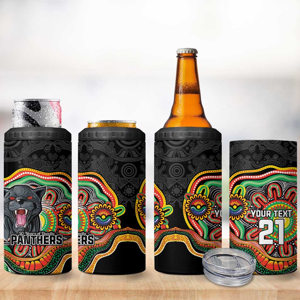 Custom Panthers Honouring First Nations 4 in 1 Can Cooler Tumbler NAIDOC 2026 Deadly 50 Years