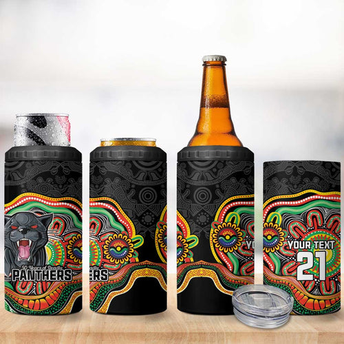 Custom Panthers Honouring First Nations 4 in 1 Can Cooler Tumbler NAIDOC 2026 Deadly 50 Years