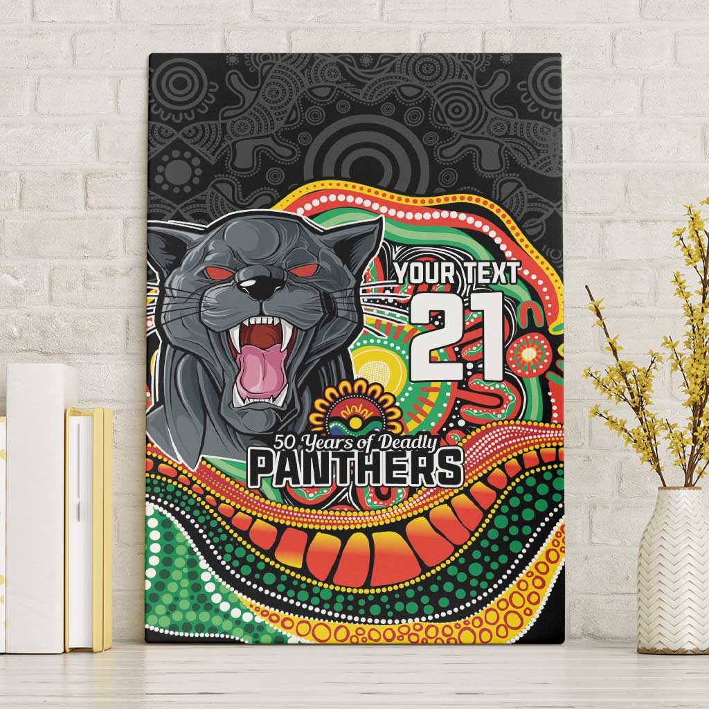 Custom Panthers Honouring First Nations Canvas Wall Art NAIDOC 2026 Deadly 50 Years