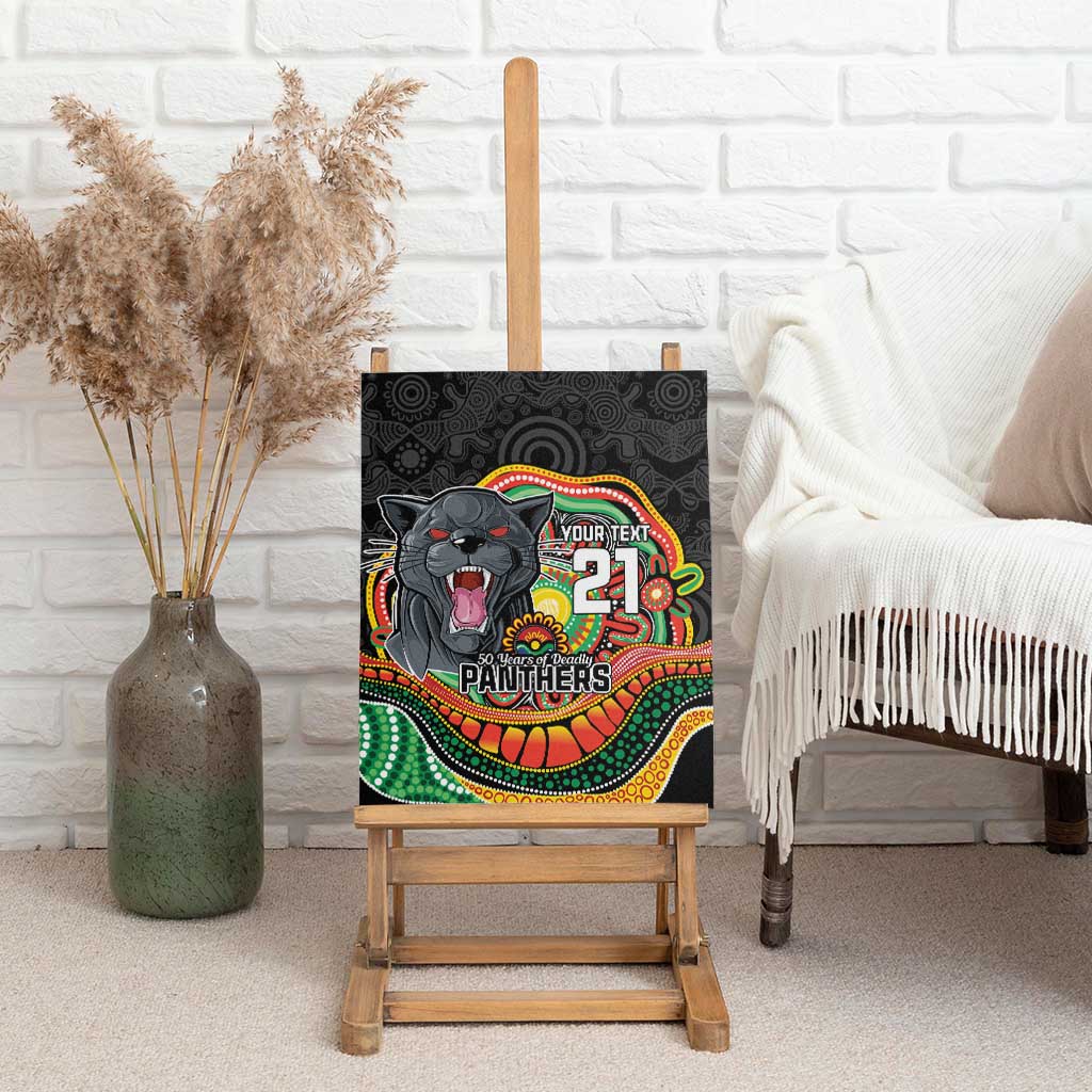 Custom Panthers Honouring First Nations Canvas Wall Art NAIDOC 2026 Deadly 50 Years