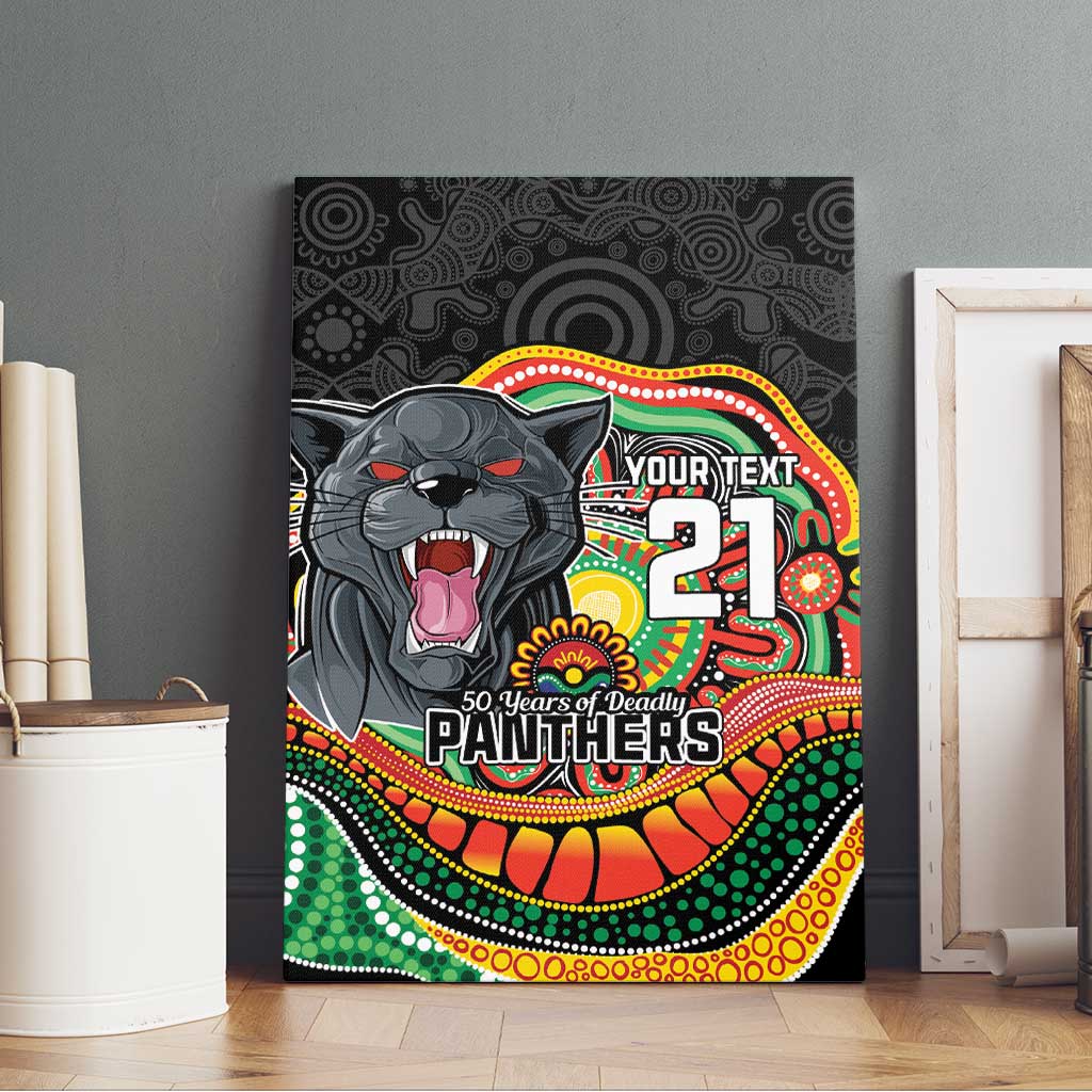Custom Panthers Honouring First Nations Canvas Wall Art NAIDOC 2026 Deadly 50 Years