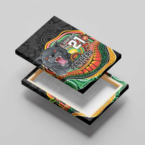 Custom Panthers Honouring First Nations Canvas Wall Art NAIDOC 2026 Deadly 50 Years