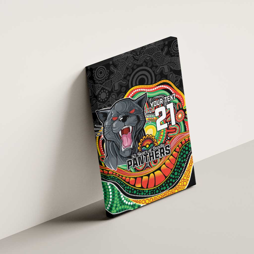 Custom Panthers Honouring First Nations Canvas Wall Art NAIDOC 2026 Deadly 50 Years