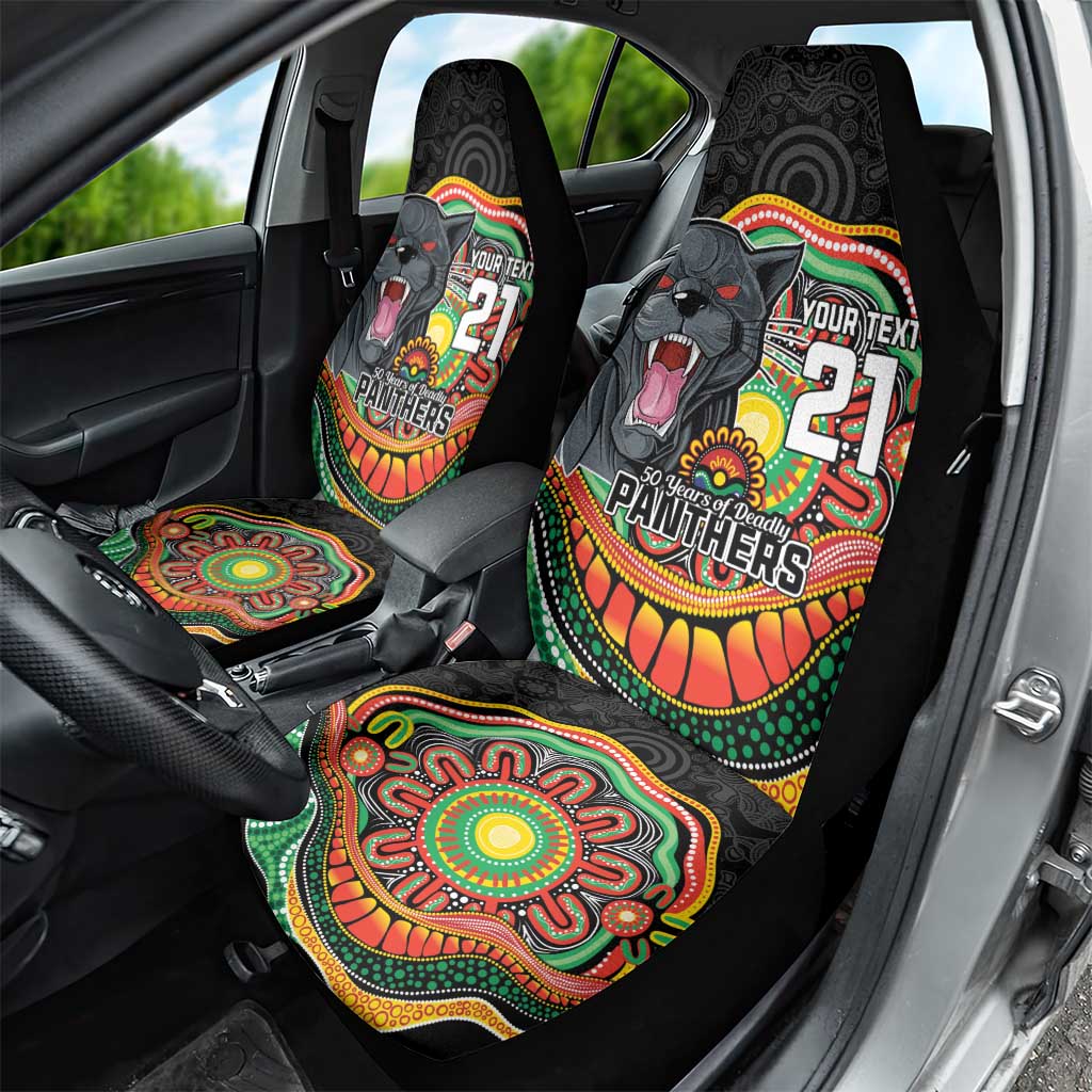 Custom Panthers Honouring First Nations Car Seat Cover NAIDOC 2026 Deadly 50 Years