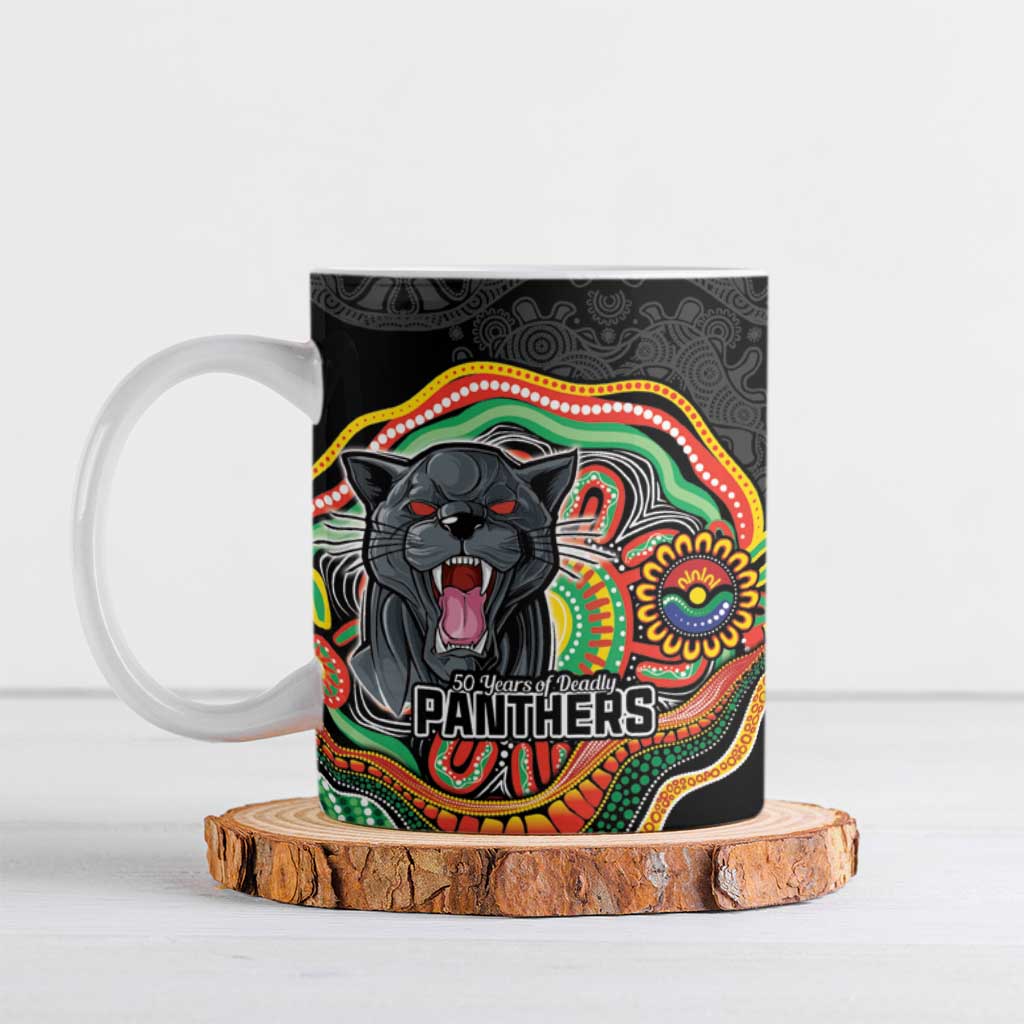 Custom Panthers Honouring First Nations Ceramic Mug NAIDOC 2026 Deadly 50 Years
