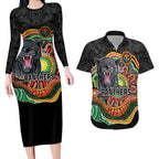 Custom Panthers Honouring First Nations Couples Matching Long Sleeve Bodycon Dress and Hawaiian Shirt NAIDOC 2026 Deadly 50 Years