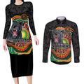 Custom Panthers Honouring First Nations Couples Matching Long Sleeve Bodycon Dress and Long Sleeve Button Shirt NAIDOC 2026 Deadly 50 Years