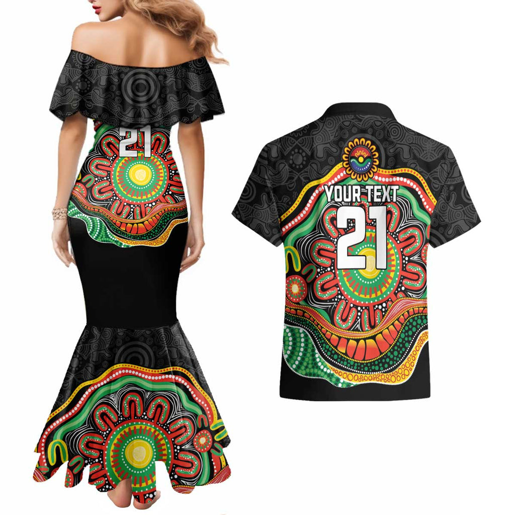 Custom Panthers Honouring First Nations Couples Matching Mermaid Dress and Hawaiian Shirt NAIDOC 2026 Deadly 50 Years