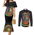 Custom Panthers Honouring First Nations Couples Matching Mermaid Dress and Long Sleeve Button Shirt NAIDOC 2026 Deadly 50 Years
