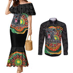 Custom Panthers Honouring First Nations Couples Matching Mermaid Dress and Long Sleeve Button Shirt NAIDOC 2026 Deadly 50 Years