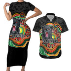 Custom Panthers Honouring First Nations Couples Matching Short Sleeve Bodycon Dress and Hawaiian Shirt NAIDOC 2026 Deadly 50 Years