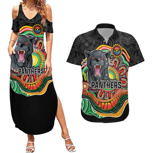 Custom Panthers Honouring First Nations Couples Matching Summer Maxi Dress and Hawaiian Shirt NAIDOC 2026 Deadly 50 Years