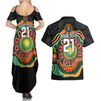 Custom Panthers Honouring First Nations Couples Matching Summer Maxi Dress and Hawaiian Shirt NAIDOC 2026 Deadly 50 Years