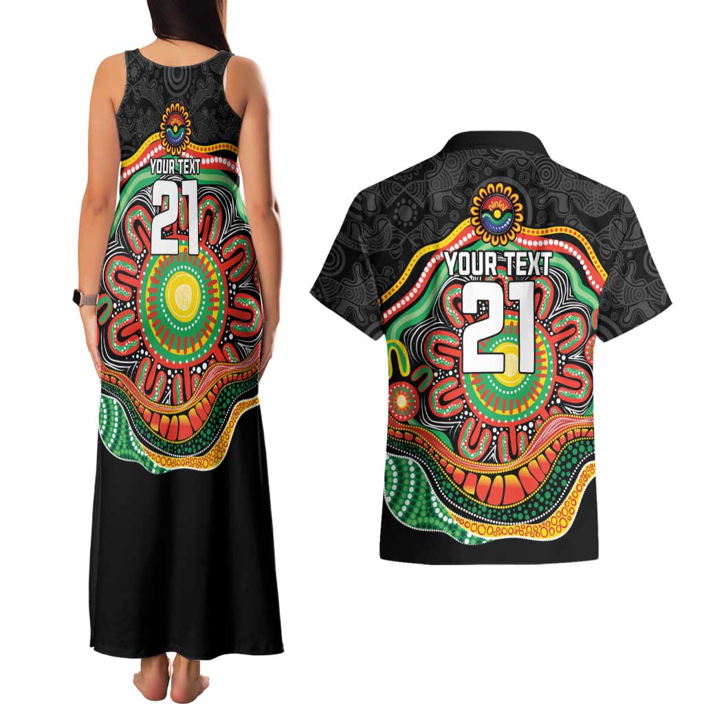 Custom Panthers Honouring First Nations Couples Matching Tank Maxi Dress and Hawaiian Shirt NAIDOC 2026 Deadly 50 Years