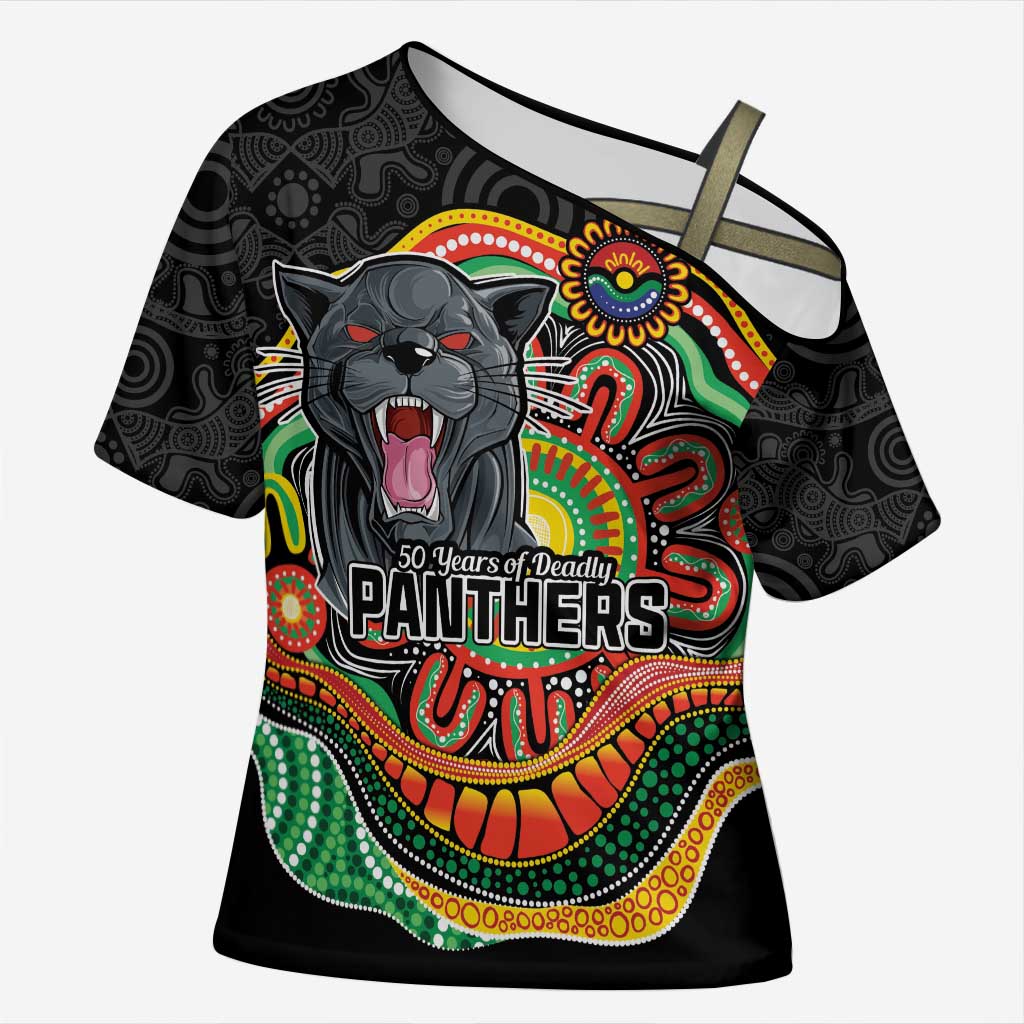 Custom Panthers Honouring First Nations Cross Shoulder Shirt NAIDOC 2026 Deadly 50 Years