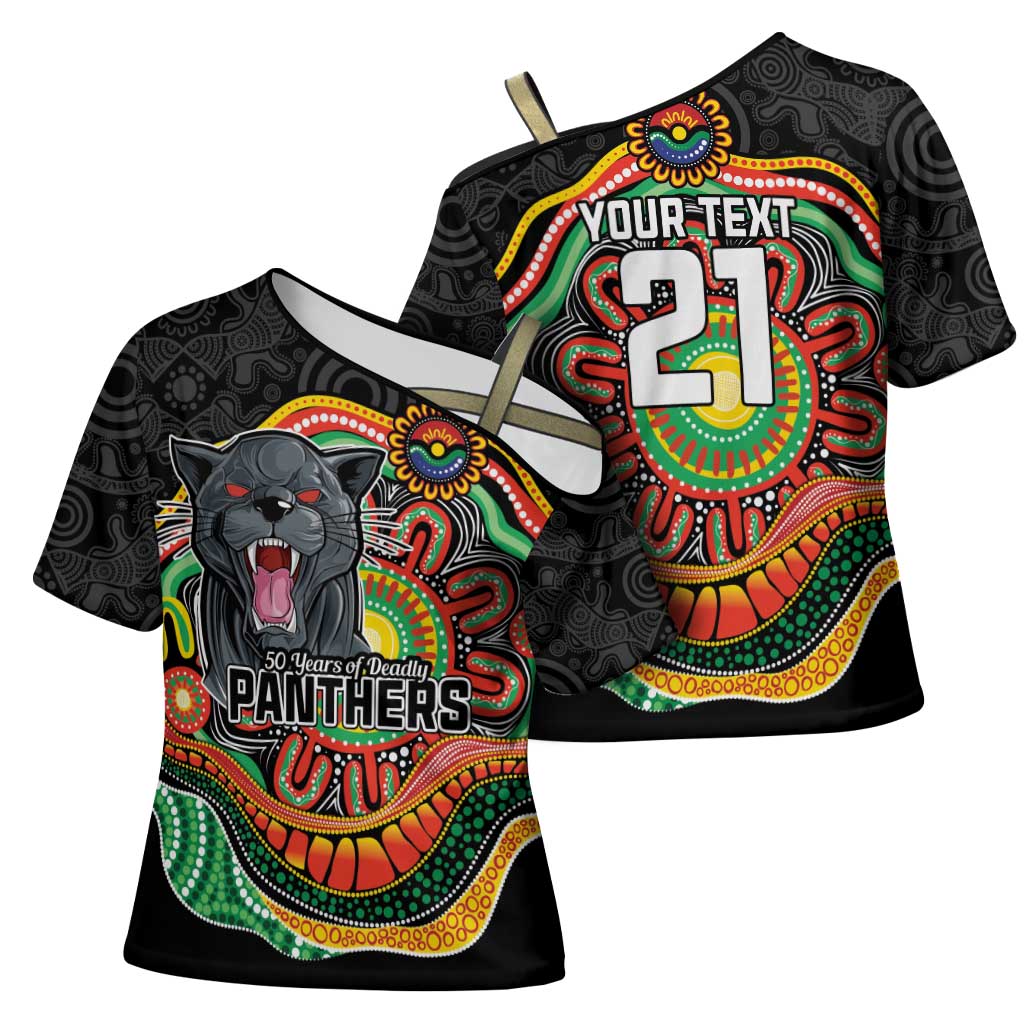 Custom Panthers Honouring First Nations Cross Shoulder Shirt NAIDOC 2026 Deadly 50 Years