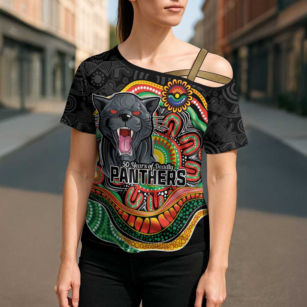 Custom Panthers Honouring First Nations Cross Shoulder Shirt NAIDOC 2026 Deadly 50 Years