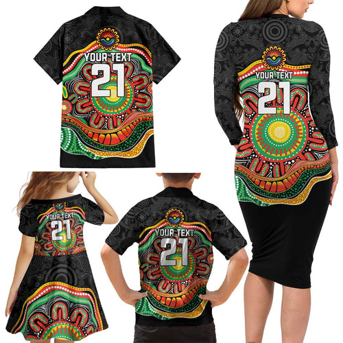 Custom Panthers Honouring First Nations Family Matching Long Sleeve Bodycon Dress and Hawaiian Shirt NAIDOC 2026 Deadly 50 Years